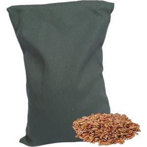 Ecologisch Lijnzaadkussen - Donker Groen - 30 x 20 cm - Voor Soepele Spieren en Ontspanning