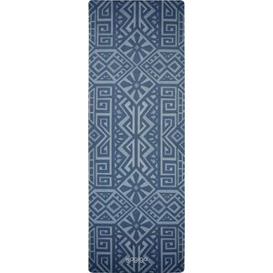 yogigo flow reis yoga mat van rubber en microfiber terracotta blue | Eco-Vriendelijk |178cm x 61cm x 1.5mm