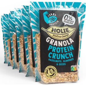 Holie's Granola protein crunch 6x 350gr - ontbijtgranen - suikervrij - eiwit - gezond - vegan