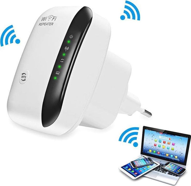 Wifi Repeater - Wifi Versterker - Draadloos - 300 Mbps - Eenvoudig te Installeren
