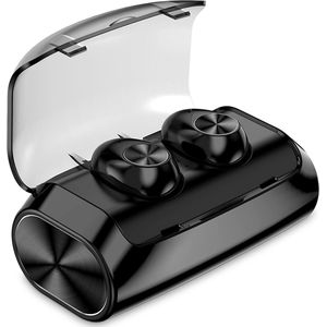 Volledig Draadloze Oordopjes VI Douxe - In-Ear draadloze oordopjes - Zwart - Bluetooth 5.0 - Meer dan 150 uur gebruik met Case - Dual Microfoon - Beide onafhankelijk te koppelen