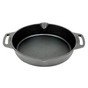 Valhal Outdoor Skillet / Koekenpan, 2 handvatten - gietijzer, diameter 25cm - VH25H