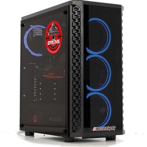 ScreenON - Allround Game Computer Blue - Ryzen 9 - RTX 3050 - 16GB - 512GB SSD - Windows 11 Pro + WiFi & Bluetooth