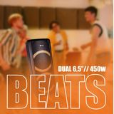 N-GEAR LGP 72 - Karaoke Set - Bluetooth Party Speaker - Party Box met Microfoon - Zwart