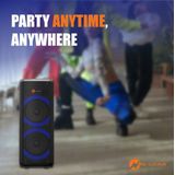 N-GEAR LGP 72 - Karaoke Set - Bluetooth Party Speaker - Party Box met Microfoon - Zwart