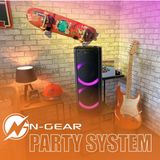 N-GEAR LGP 72 - Karaoke Set - Bluetooth Party Speaker - Party Box met Microfoon - Zwart