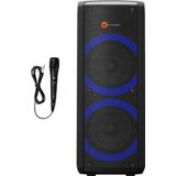 N-GEAR LGP 72 - Karaoke Set - Bluetooth Party Speaker - Party Box met Microfoon - Zwart