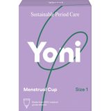 Yoni Menstruatiecup - 100% Medische silicone - Herbruikbare Menstruatie Cup - Period - Menstrueren - Maat 1