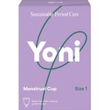 Yoni Menstruatiecup van 100% Silicone van Medische Kwaliteit, Herbruikbaar, Duurzame Menstruatiecup, Maat 1