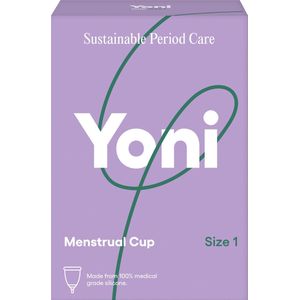 Yoni Menstruatiecup - 100% Medische silicone - Herbruikbare Menstruatie Cup - Period - Menstrueren - Maat 1