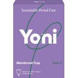 Yoni Menstruatiecup van 100% Silicone van Medische Kwaliteit, Herbruikbaar, Duurzame Menstruatiecup, Maat 2