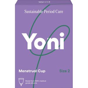 Yoni Menstruatiecup - 100% Medische silicone - Herbruikbare Menstruatie Cup - Period - Menstrueren - Maat 2