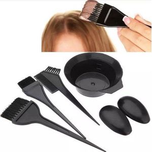 Professionele Haarverfset set – Haarverfkwast – Haarverfkwasten –  Verfkwast - Tinting Brush – Haarkleuring – 5 delig – Zwart – Haren verven – Dye – Mengbakje – Oorbeschermers – Kleurkit - Skön