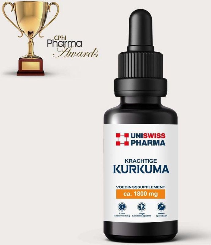 Uni Swiss Pharma - Kurkuma - Water Oplosbaar - 30ML - MyCell Enhanced Technology®