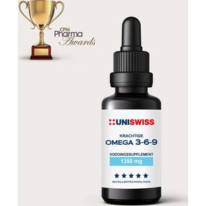 Uniswiss - Omega 3-6-9 - Wateroplosbare Druppels - 15 ml - Hoog Geconcentreerd