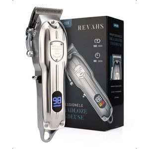 Revahs Professionele Tondeuse voor Mannen - Cheveux Haar - Hoofdhaar - Baardtrimmer - Hair Clipper - Haartondeuse - Tondeuse Draadloos Mannen - Tondeuses