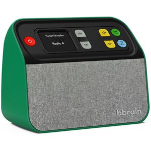 BBrain Muziekspeler - Hulpmiddelen voor ouderen met dementie - Eenvoudige DAB+ Senioren radio - Dementie radio - Zelfstandig te bieden met één knop - Groen