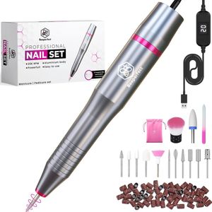 Beeperfect - Elektrische Nagelvijl - Manicure en Pedicure Set - 11 Bitjes en 60 Schuurrolletjes
