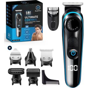 Beeperfect - 6-in-1 Baardtrimmer - Waterdicht - Inclusief 6 Opzetstukken