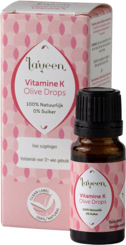 Laveen Olive Drops Zuigeling 10 ml | vitamine K | 100% natuurlijk en suiker/zoetstofvrij