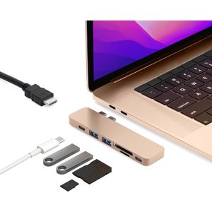 iMounts - USB-C naar HDMI Hub - Aluminium - Rosé Goud - 2 USB Poorten