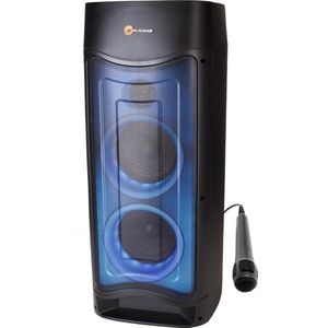 N-GEAR LGP 52 Draagbare Bluetooth Party Speaker - Karaoke Set - 1 Microfoon - Discoverlichting