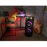 N-GEAR LGP 26R Draadloze Bluetooth Party Speaker - Karaoke Set - 1 Microfoon - Discoverlichting