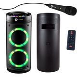 N-GEAR LGP 26R Draadloze Bluetooth Party Speaker - Karaoke Set - 1 Microfoon - Discoverlichting