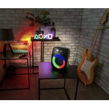 N-GEAR LGP 4 Studio Draadloze Bluetooth Party Speaker - Karaoke Set - 1 Microfoon - Discoverlichting