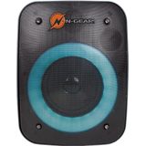 N-GEAR LGP 4 Studio Draadloze Bluetooth Party Speaker - Karaoke Set - 1 Microfoon - Discoverlichting