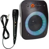 N-GEAR LGP 4 Studio Draadloze Bluetooth Party Speaker - Karaoke Set - 1 Microfoon - Discoverlichting