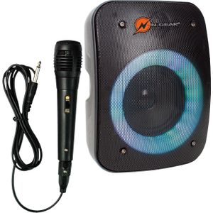 N-GEAR LGP 4 Studio Draadloze Bluetooth Party Speaker - Karaoke Set - 1 Microfoon - Discoverlichting
