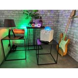 N-GEAR Disco Block 410 - Karaoke Set - Draadloze Bluetooth Party Speaker - 2 Microfoons - Verlichting - Wit