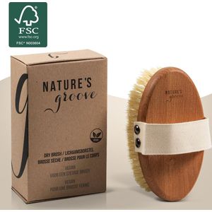 NATURE'S groove - Dry Brushing Huidborstel - Vegan - Lichaamsborstel