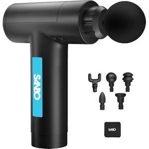 Sanbo - Massage Gun Prime - Massage Apparaat - Zwart/Blauw - Inclusief Koffer en 5 Opzetstukken