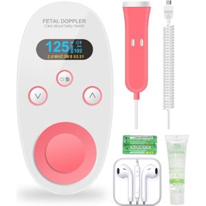 Hunnybunny® Doppler Incl. Ultrasound Gel, Oortjes & Batterijen – Baby Hartje Monitor – Volledige set