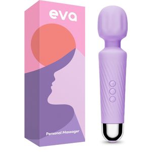 Eva® Personal Massager - Magic Wand - Vibrator voor Vrouwen - Krachtige Clitoris Stimulator - 75% Intensere Stimulatie - 20 Standen - Fluisterstil - Sex Toys voor Vrouwen - Seksspeeltjes - Cadeau voor Vrouw - Sensuele Audio - Lavender Purple