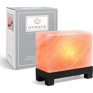 HYMAYA ™ 100% Authentieke Himalaya Zoutlamp - Met Dimmer - Zwart