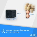 KUUS - C2 Mini - Beveiligingscamera - Draadloos - 3.2 CM Klein - Nightvision - Met App & WiFi - Inclusief 32GB Geheugenkaart