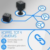 KUUS - C2 Mini - Beveiligingscamera - Draadloos - 3.2 CM Klein - Nightvision - Met App & WiFi - Inclusief 32GB Geheugenkaart