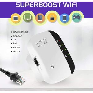 Wireless WiFi Versterker Stopcontact - 300 Mbps - 2.4 Ghz - Wit