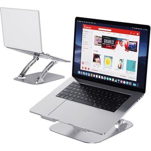 Laptop standaard - Stanz - Thuiswerken - tot 17 Inch - 3x Gratis Webcam Covers - Laptop stand - Laptophouder - Metaal
