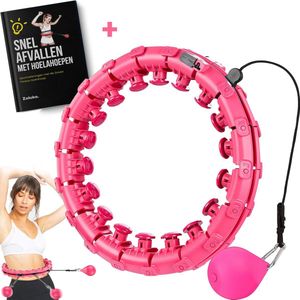 Zoluko Hoelahoep - Incl. E-Book - Hula Hoop - Hoepel - Hoelahoep Fitness - Hula Hoop Fitness - Fitness Hoepel - Weighted Hula Hoop - Weight Hoop - Hoelahoep met Gewicht - Hoelahoep Volwassenen - Hoepel Fitness - Body Hoop - Roze