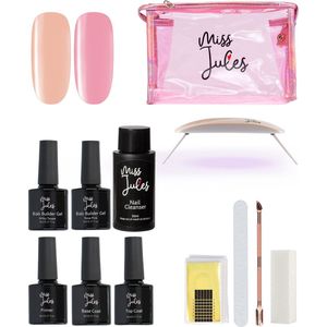 Miss Jules - BIAB Starter Pakket - Builder in a Bottle - Inclusief 36W UV/LED Lamp en Nail Cleanser
