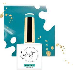 LAK-IT! gellak - Peacock - green blue semi permanente - soak off - uv/led - gelpolish - vegan en cruelty free - must have collection