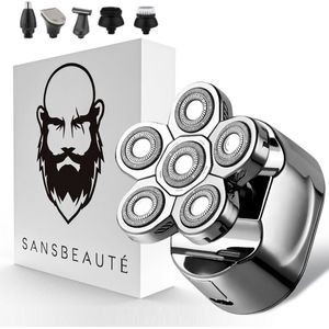Sansbeauté - 6-in-1 Shaver - Zilver - Draadloos - Waterproof