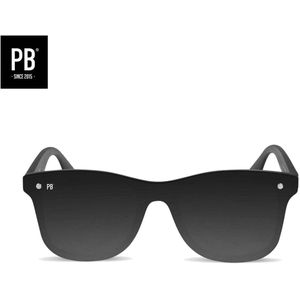PB Sunglasses - Premium Black. - Zonnebril heren en dames - Gepolariseerd - Sterk zwart kunststof frame - Stijlvol design
