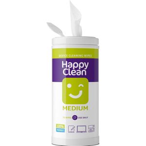 Happy Clean - Multipack screen wipes - 70 stuks - vochtige doekjes schoonmaak - 100% vriendelijk voor middelgrote devices - o.a. laptop/toetsenbord/ipad