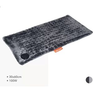 Warmyou Handypad - Warmtemat - Warmtekussen - Fleece - 9 standen - 60x30cm - Antraciet