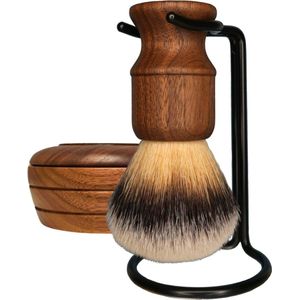Scheerkwast - Zwart - Hout